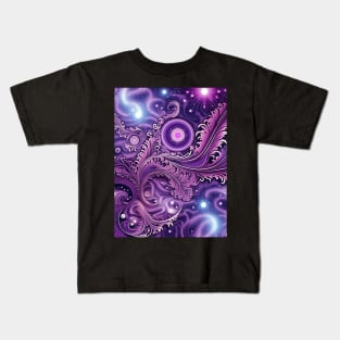 Other Worldly Designs- nebulas, stars, galaxies, planets with feathers Kids T-Shirt